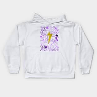 Cosmic Ms. Kamala Khan X Yellow Lightning - Purple Kids Hoodie